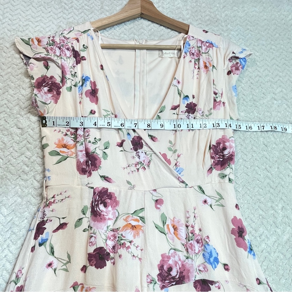 Altar’d State Pink Flora Drop Waist Double Layer Romper Women Size Size small - Picture 7 of 10